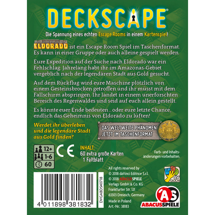 Deckscape 4: Das Geheimnis von Eldorado