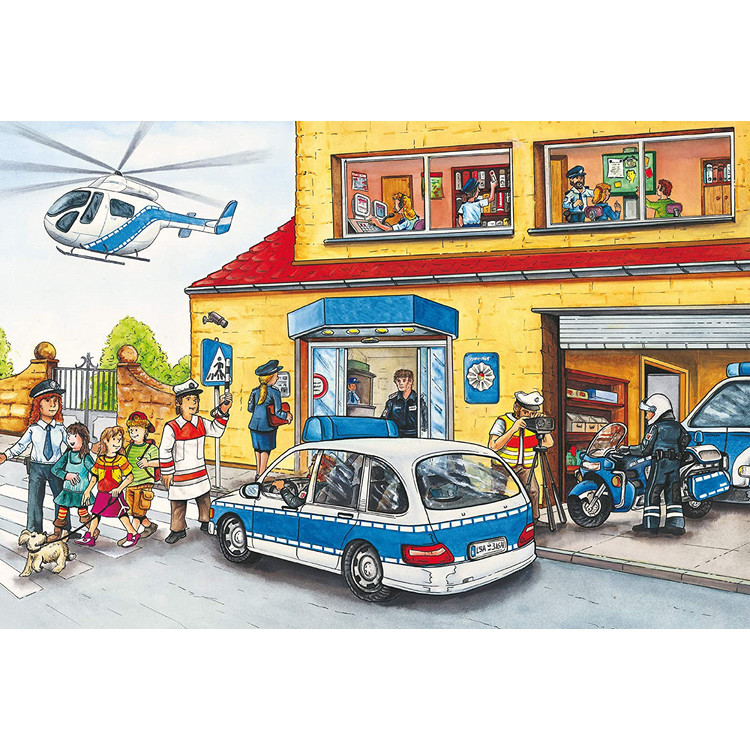 Schmidt Puzzles 3x24 Feuerwehr und Polizei