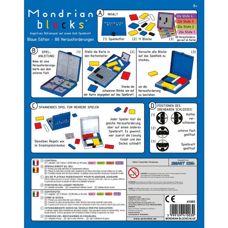 Mondrian blocks: Blaue Edition