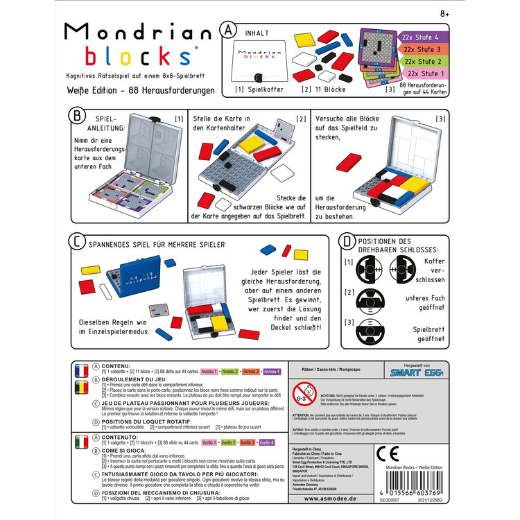 Mondrian blocks: Weiße Edition