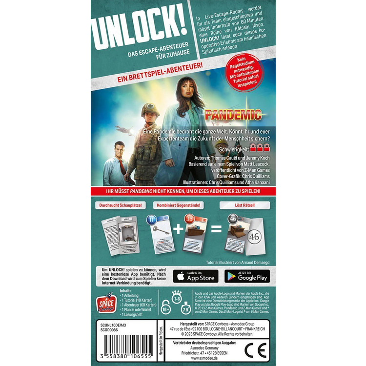 Unlock! 10 - Einzelszenario 3: Pandemic