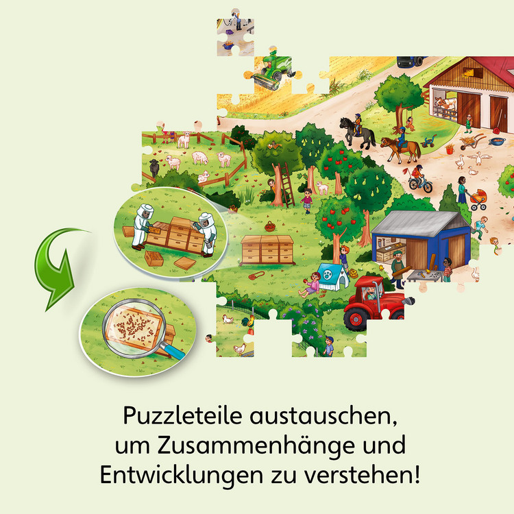 Wissenspuzzle: WAS IST WAS Junior - Entdecke den Bauernhof (54 Teile)