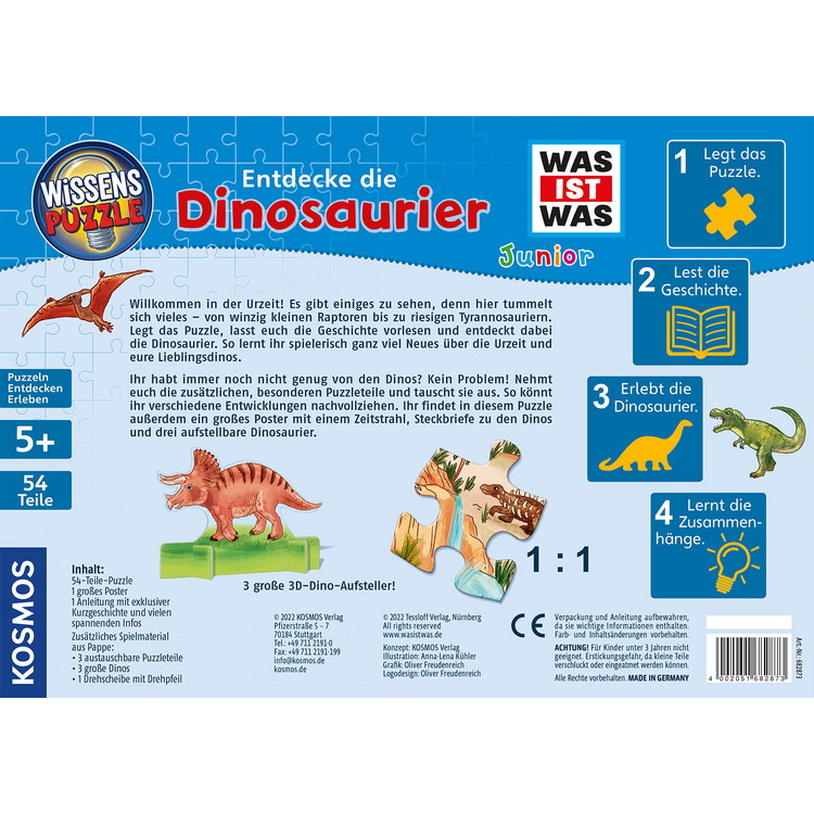 Wissenspuzzle: WAS IST WAS Junior - Entdecke die Dinosaurier