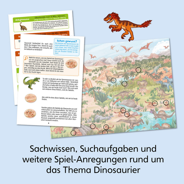 Wissenspuzzle: WAS IST WAS Junior - Entdecke die Dinosaurier (54 Teile)