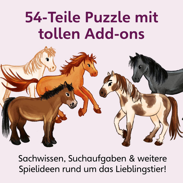 Wissenspuzzle: WAS IST WAS Junior - Entdecke Pferde und Ponys (54 Teile)