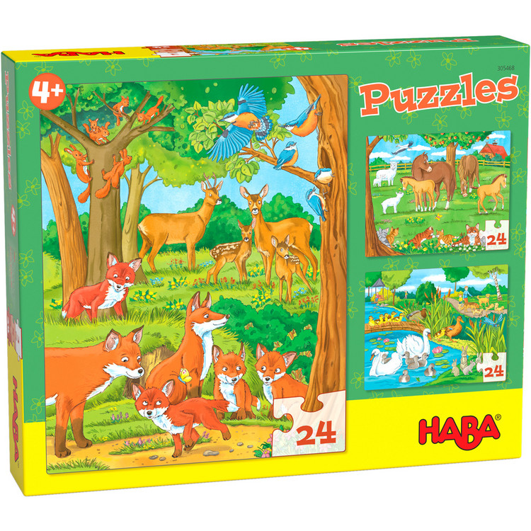 Puzzles: Tierfamilien