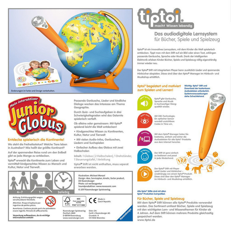 tiptoi Spiel: Mein interaktiver Junior Globus