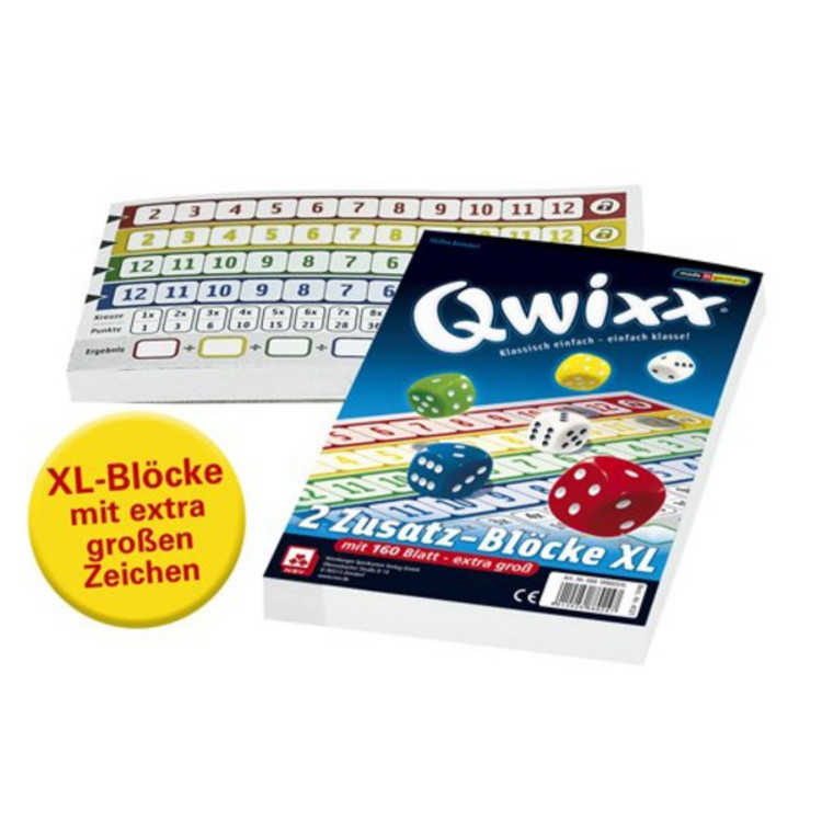 Qwixx XL: Ersatzblöcke