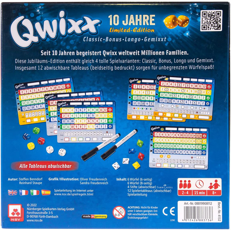Qwixx 10 Jahre - Limited Edition