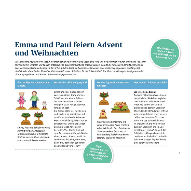 Emma und Paul feiern Advent und Weihnachten: Eine Adventsgeschichte für die Erzählschiene