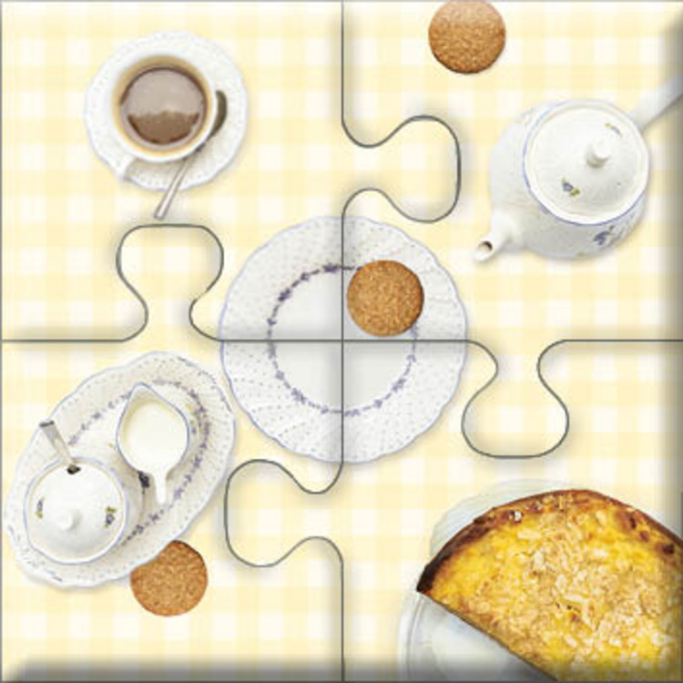 Vier Puzzles mit Erfolgsgarantie: Kaffee und Kuchen