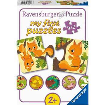 my first puzzles: Tiere und ihre Kinder (9x2 Teile)