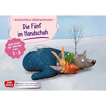 Die Fünf im Handschuh (Bildkarten A3) - Märchen für Kinder 1-3 Jahre